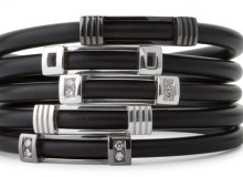 METRO RANGE – Gents sterling silver & neoprene bangles