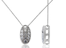 QUEEN HERA 18ct WG & diamond slider pendant