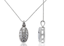 QUEEN HERA 18ct WG & diamond slider pendant