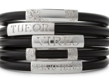 CLASSIC Range – Hand engraved sterling silver & neoprene bangles