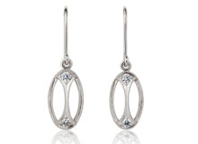 LITTLE HERA 18ct white gold and diamond earrings