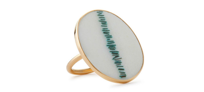 ring in gold and enamel