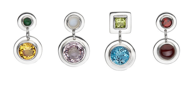 VICKI earrings in sterling silver and semi-precious stones