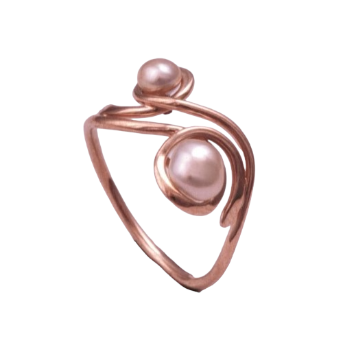 Ring in 9ct yellow gold and pearl