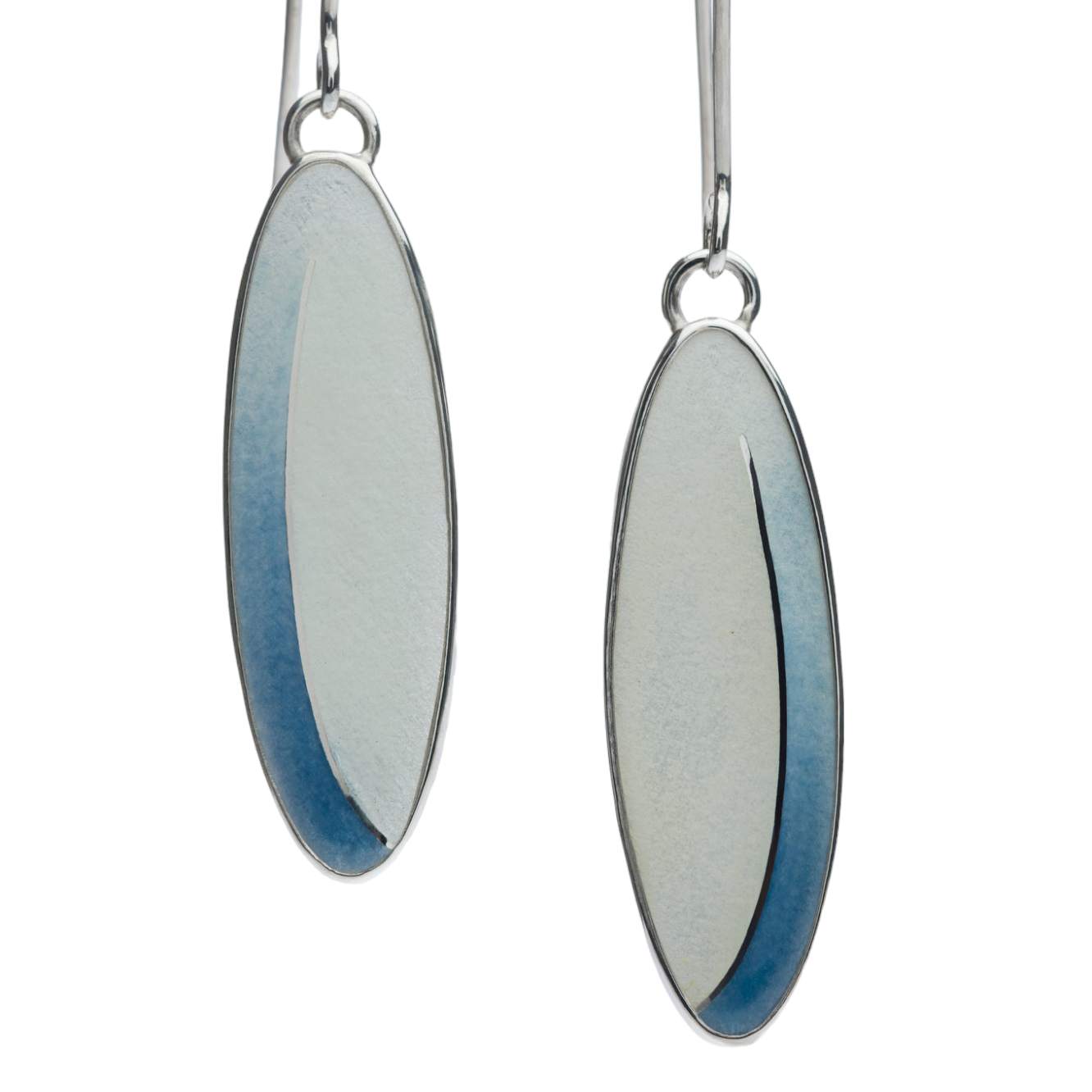 RESONATE, earrings in silver and enamel