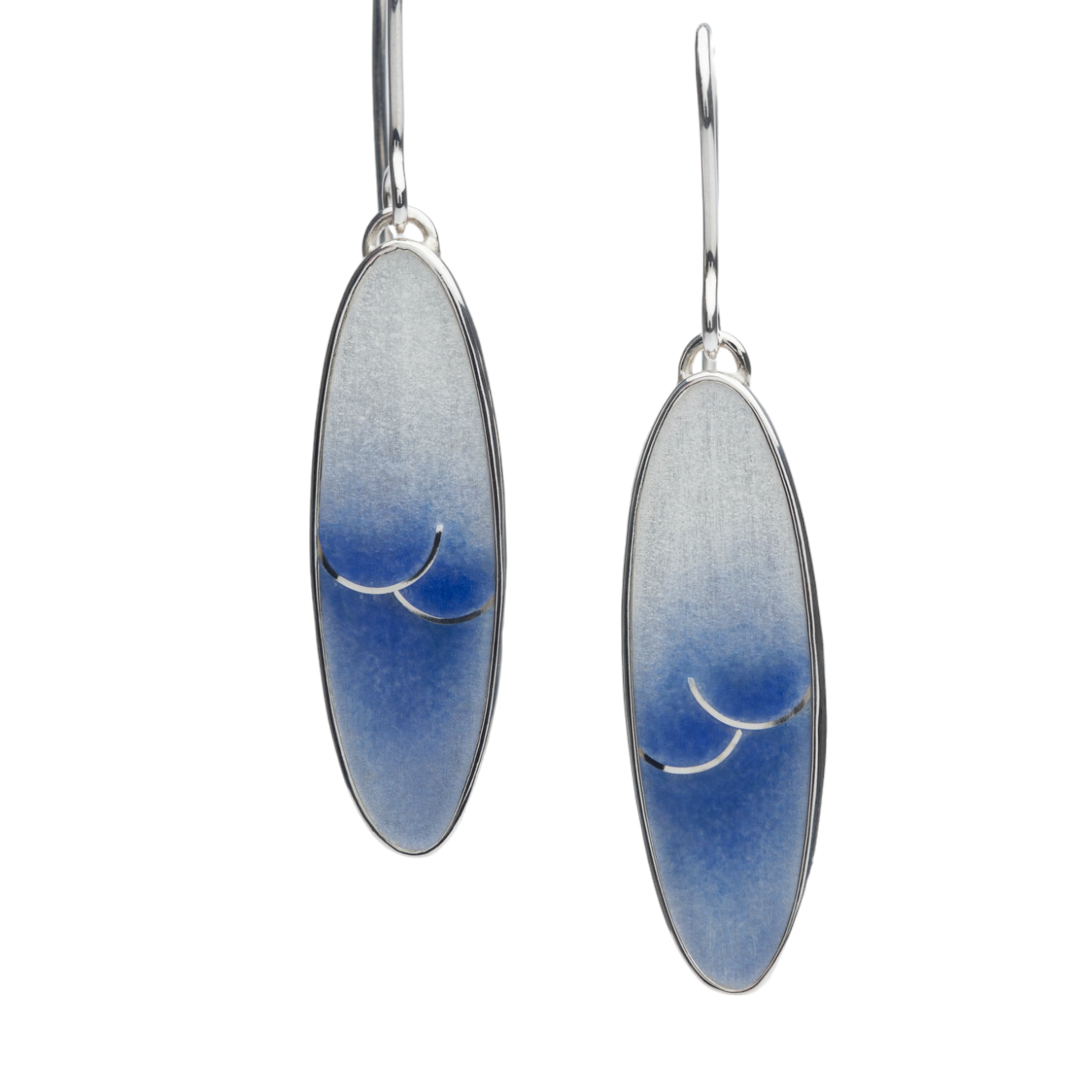 RESONATE, earrings in silver and enamel