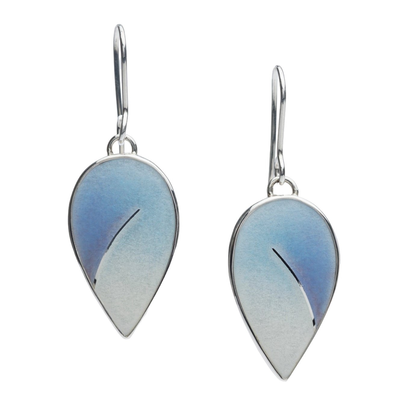 RESONATE, earrings in silver and enamel