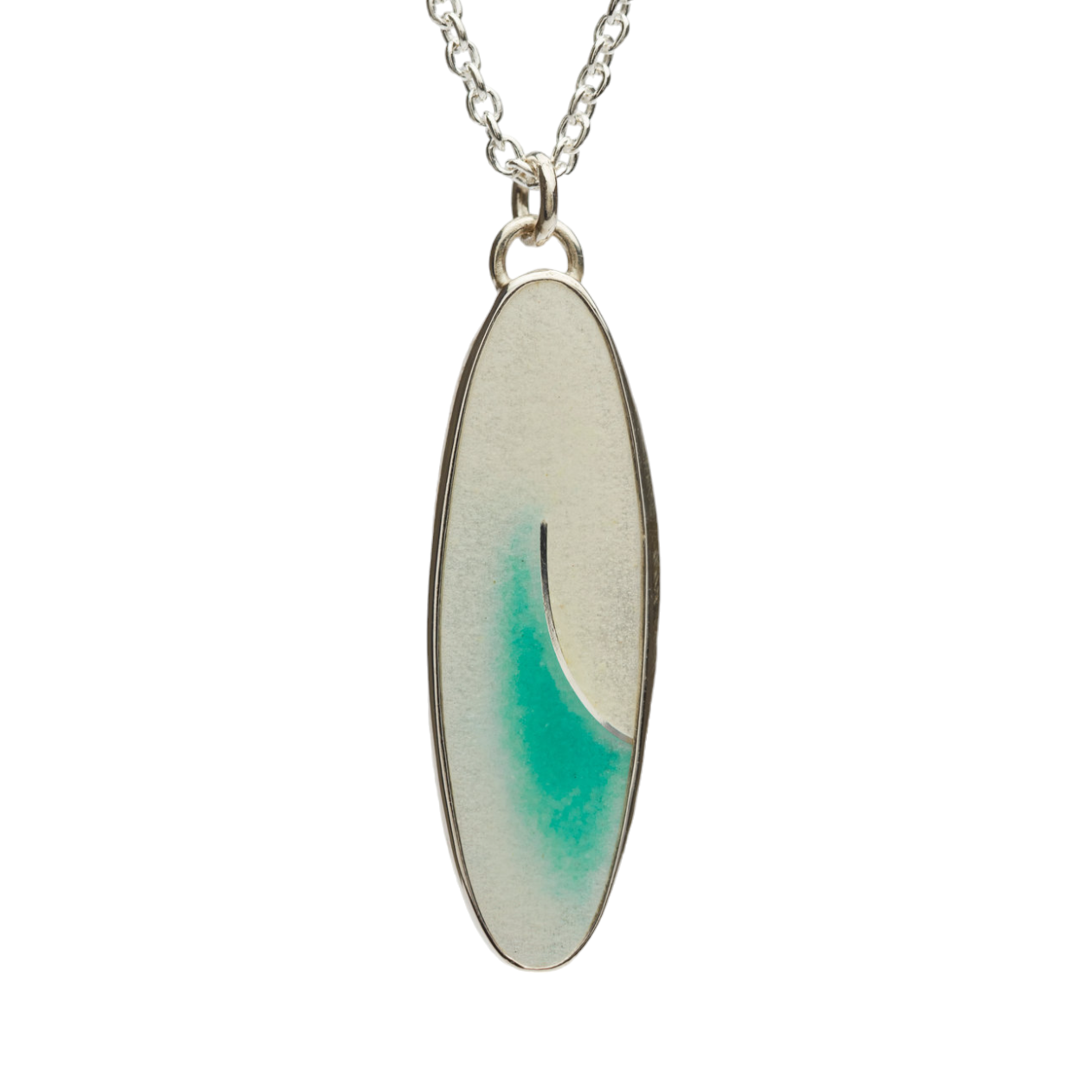 RESONATE, pendant in silver and enamel